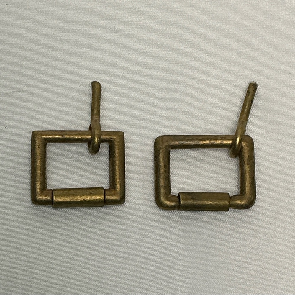 Louis Vuitton Hardware Brass Square Buckles (2) Set
